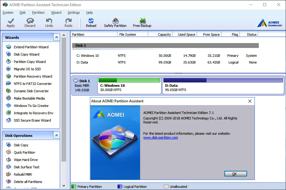 download aomei partition assistant portable